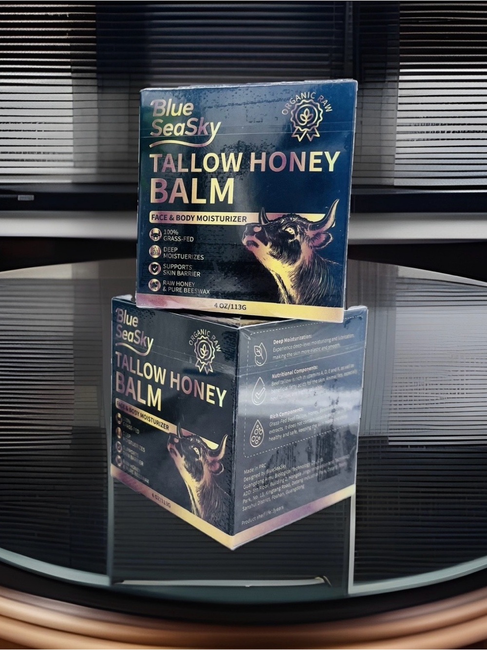 Beef Tallow for Skin Handmade Whipped Organic Grass-Fed Tallow Balm - 2 Boxes